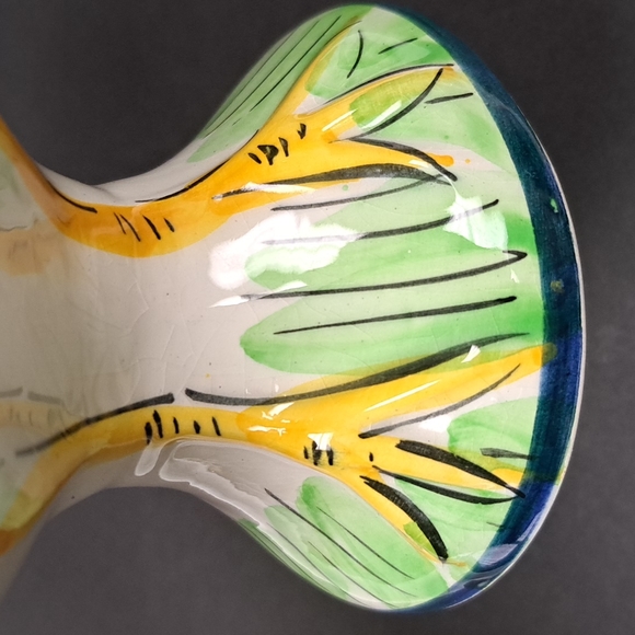 Vintage hand-painted ceramic folk art " Good Luck"  rooster made in Portugal - Picture 10 of 10